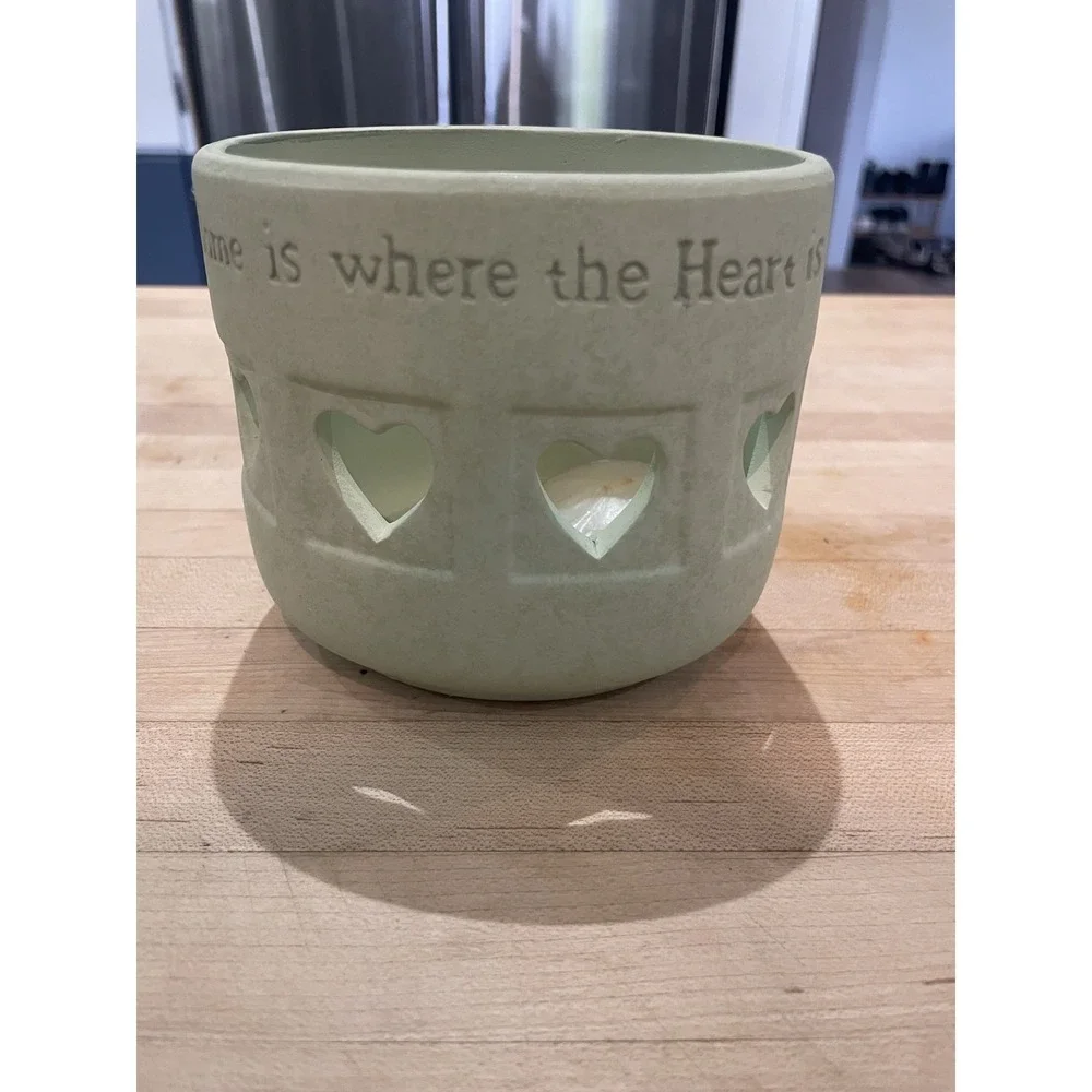 Homemakers Idea Co Green Votive Candle Holder Heart Cutouts With Original Box